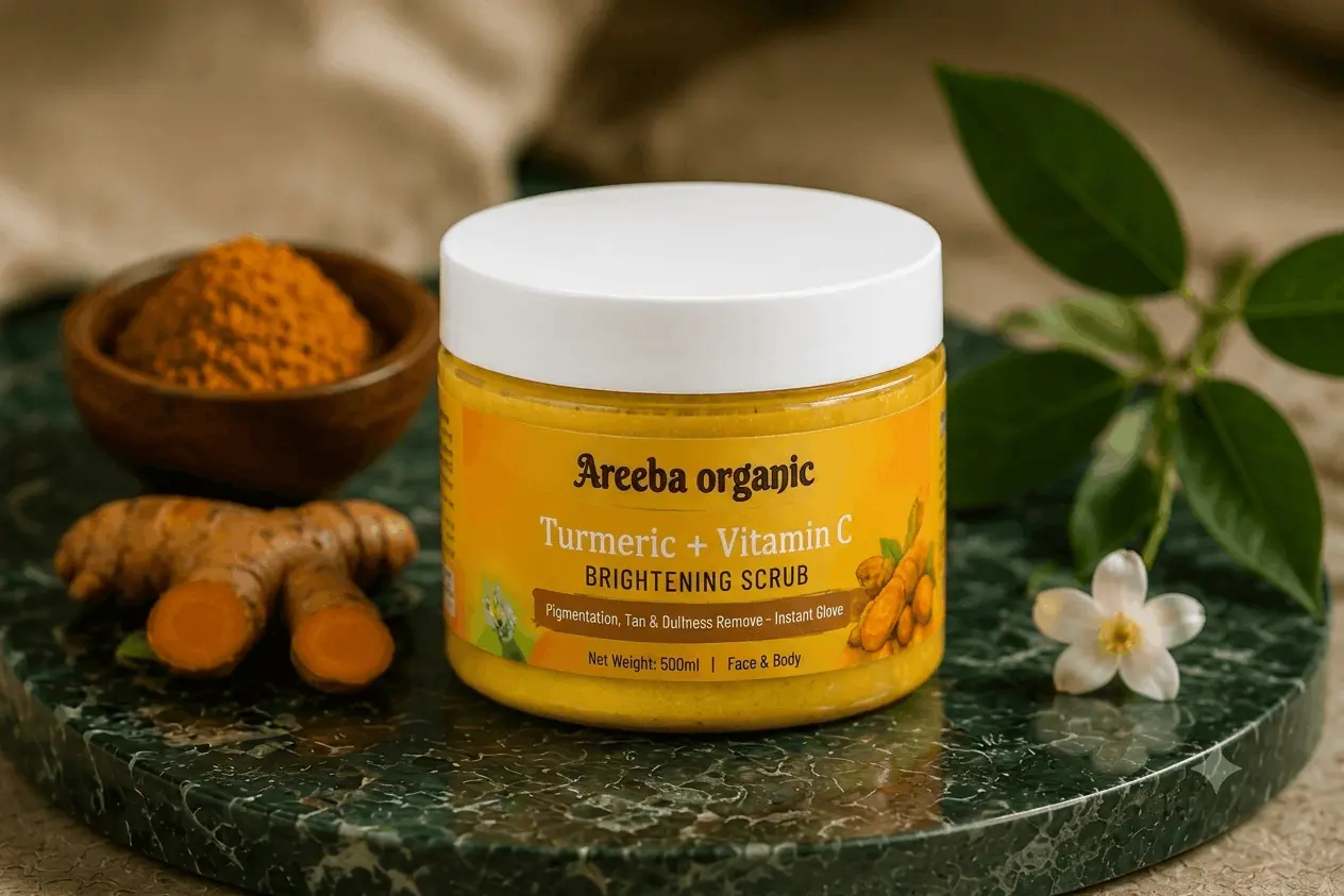 Turmeric Brightening Scrub with 5% Glycolic Acid - Image 2