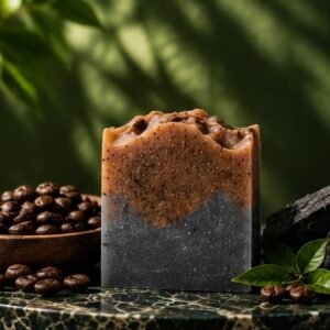 Charcoal + Coffee + Kojic Acid Cold-Process Soap